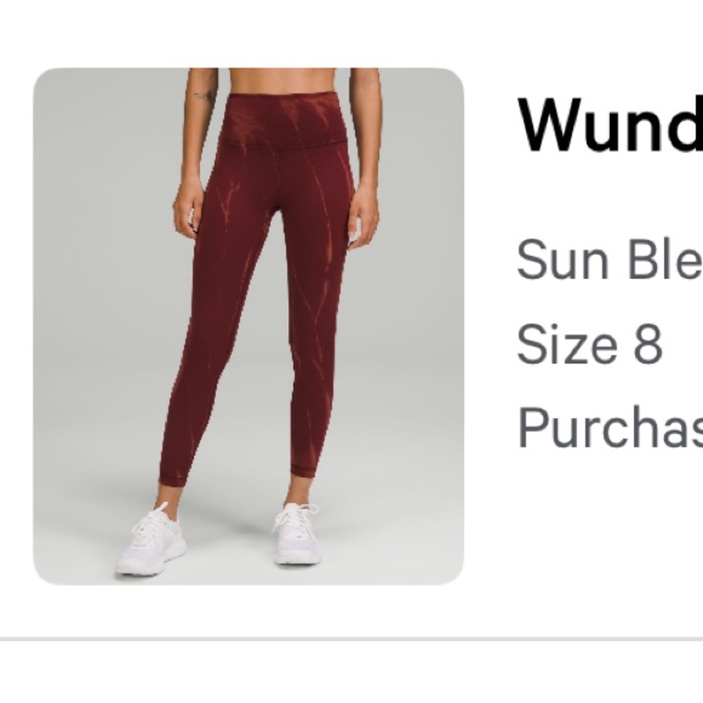 Lululemon Wunder Train High-Rise Tight 25 “ size 8